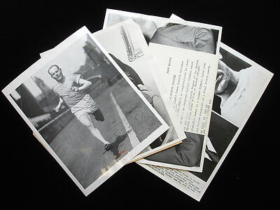 Lot of 4 Original 1932-64 Wire Photographs of Paavo Nurmi