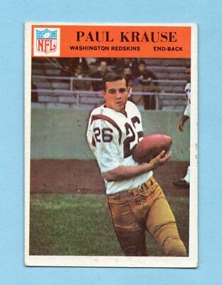 1966 Philadelphia #186 Paul Krause Washington Redskins Football Card EX wrks