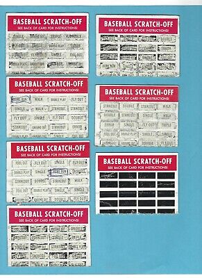 1970 Topps Scratch-Offs Lot Of 7 Different Front's Only Baseball Cards