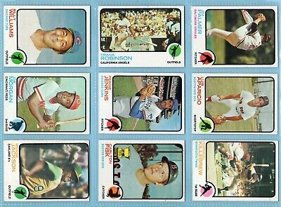 1973 Topps Lot of 12 Different Hall of Famer Baseball Cards EX - NM