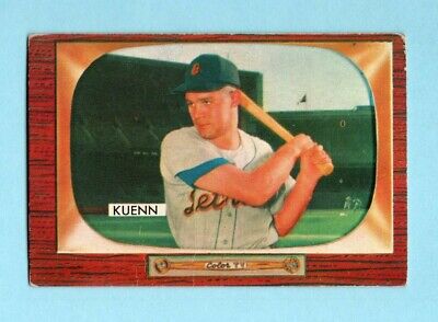 1955 Bowman #132 Harvey Kuenn Detroit Tigers Kueen Vari Baseball Card Vg/Ex wrk