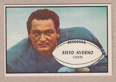 1953 Bowman #8 Sisto Averno Baltimore Colts Football Card NM prt line