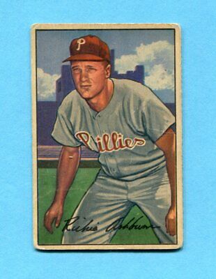 1952 Bowman #53 Richie Ashburn Philadelphia Phillies Baseball Card VG ap wrkcr