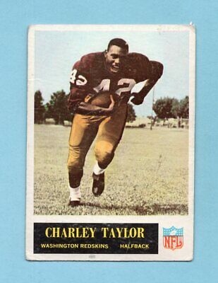 1965 Philadelphia #195 Charley Taylor Wash Redskins Rookie Football Card VG+ awc