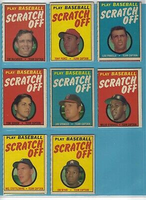 1970 Topps Scratch-Offs Lot of 17 Different Baseball Cards