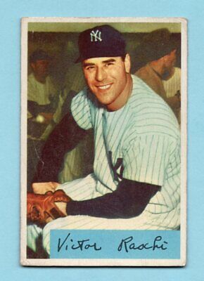 1954 Bowman #33 Vic Raschi NY Yankees No Trade Variation Baseball Card Vg/Ex