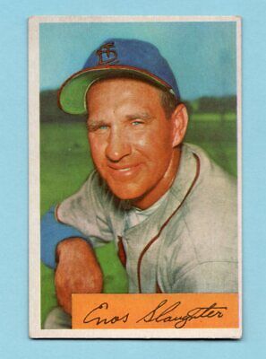 1954 Bowman #62 Enos Slaughter St. Louis Cardinals Baseball Card EX