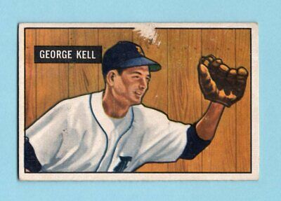 1951 Bowman #46 George Kell Detroit Tigers Baseball Card EX - EX+ ap plt wrk