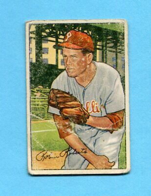 1952 Bowman #4 Robin Roberts Philadelphia Phillies Baseball Card Low Grade