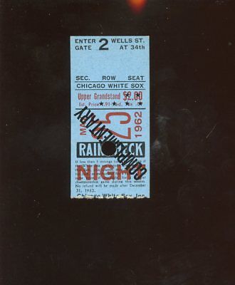 May 25 1962 Chicago White Sox Ticket Stub With JIm Landis Verso