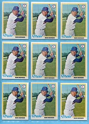 1978 Topps #653 Ron Hodges New York Mets Lot of 78 Baseball Cards NM   