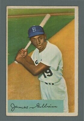 1954 Bowman #74 Junior Gilliam Brooklyn Dodgers Baseball Card EX