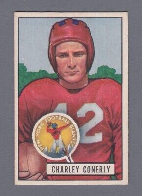 1951 Bowman #56 Charley Conerly New York Giants Football Card EX+