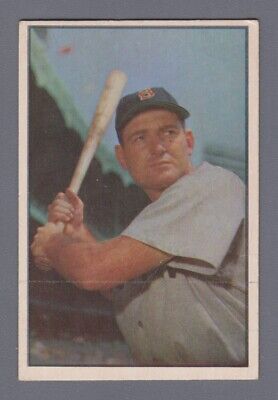 1953 Bowman Color #61 George Kell Boston Red Sox Baseball Card EX+ ap pt ln wrk