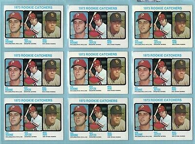 1973 Topps #613 Lot of 9 Bob Boone Rookie Baseball Cards EX isu - EX+