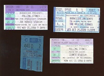 Lot of 4 Different Rolling Stones Concert Ticket Stubs - 1981 MSG 1989 1994 (2)