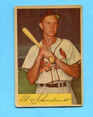 1954 Bowman #110 Red Schoendienst St. Louis Cardinals Baseball Card VG lgt wrks