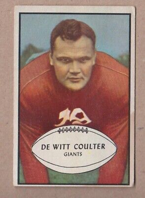 1953 Bowman #64 De Witt Coulter New York Giants Football Card Vg/Ex stain