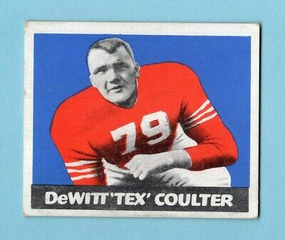 1948 Leaf #42 Dewitt Tex Coulter New York Giants Rookie Football Card Vg/Ex