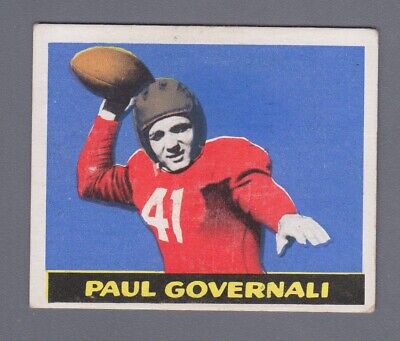 1948 Leaf #30 Paul Governali New York Giants Rookie Football Card EX