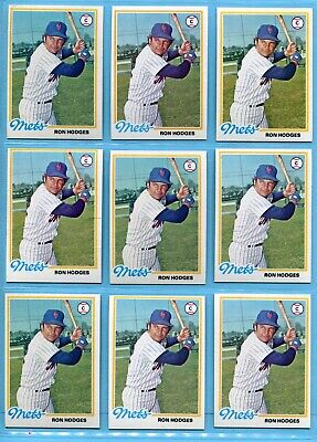 1978 Topps #653 Ron Hodges New York Mets Lot of 78 Baseball Cards NM   