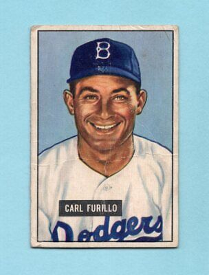 1951 Bowman #81 Carl Furillo Brooklyn Dodgers Baseball Card Low Grade