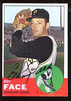 1963 Topps Baseball Card #409 Roy Face Autographed EXMT