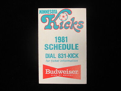 1981 Minnesota Kicks Soccer Schedule