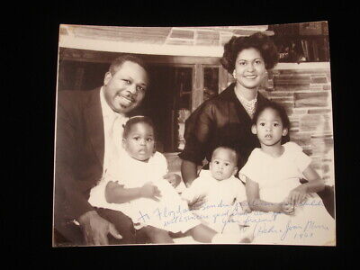 Archie Moore Boxing Champion Signed 8x10 Vintage Photo to Floyd Patterson JSA