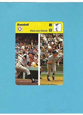 1977 Sportscaster Mickey Mantle & Roger Maris New York Yankees Baseball Card