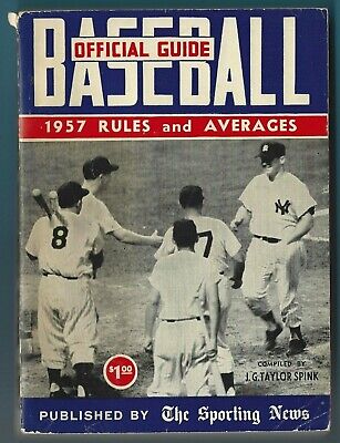 1957 TSN Offical Baseball Guide Mickey Mantle on cover