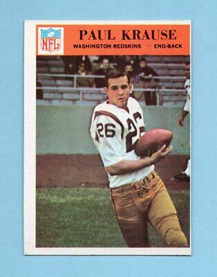 1966 Philadelphia #186 Paul Krause Washington Redskins Football Card NM o/c