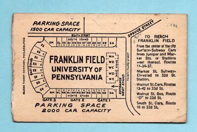 November 24, 1938 Cornell vs Penn at Franklin Field Ticket Stub 0 - 0 tie 