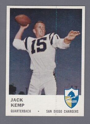 1961 Fleer #155 Jack Kemp San Diego Chargers Football Card NM prt line