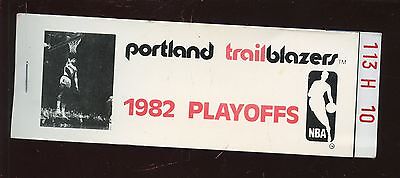 1982 Portland Trailblazers Playoff Ticket Book with 14 Full Tickets NRMT