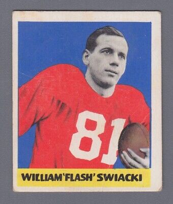 1948 Leaf #12 William Flash Swiacki Rookie Football Card VG ap wks in ft