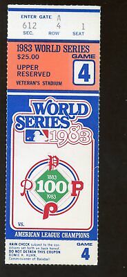 1983 World Series Ticket Stub Baltimore Orioles at Philadel Phillies Game 4 EX+