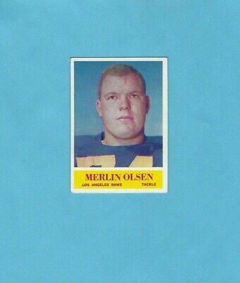 1964 Philadelphia #91 Merlin Olsen Los Angeles Rams Rookie Football Card