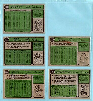 1974 Topps Lot of 14 Different Hall of Famer Baseball Cards LG - Ex/Mt