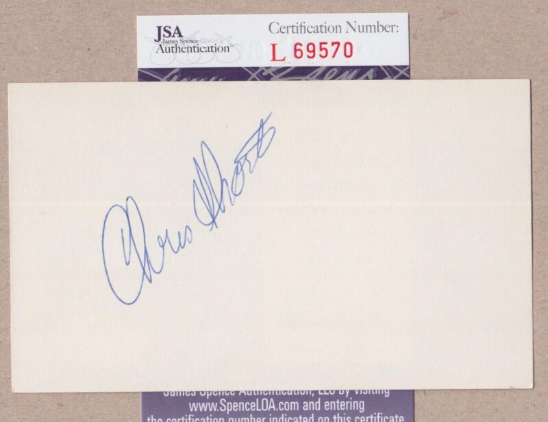 Chris Short MLB Signed Index Card with JSA cert