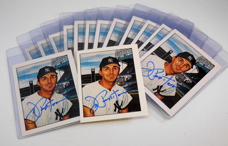 Lot of 15 Joe Pepitone Yankees Signed 1983 TCMA Cards with B&E Hologram