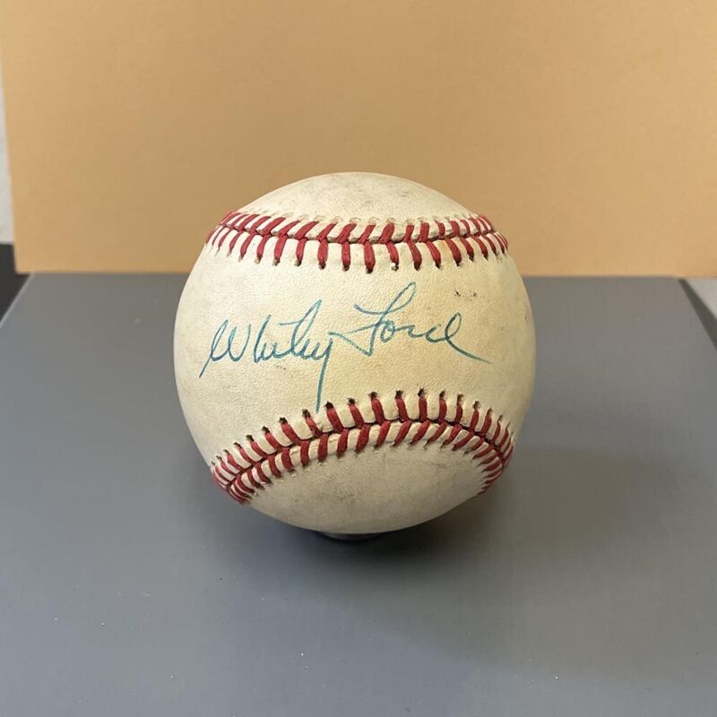 Whitey Ford HOFer Signed OAL B Brown Baseball Auto with B&E Hologram