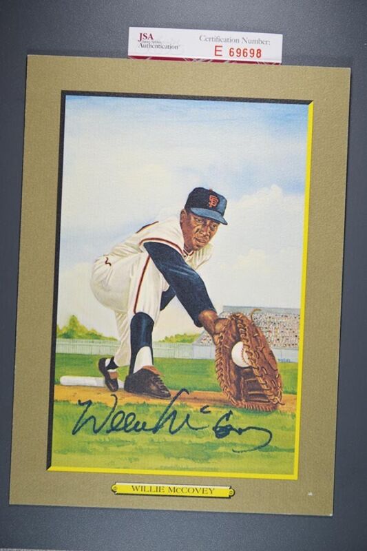 Willie McCovey Signed Perez Steele Great Moments Auto with JSA Cert