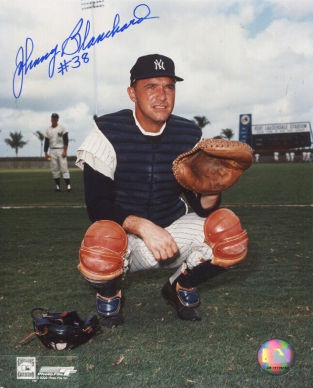 Johnny Blanchard #38 Yankees Signed 8X10 Auto Photo with B&E Hologram