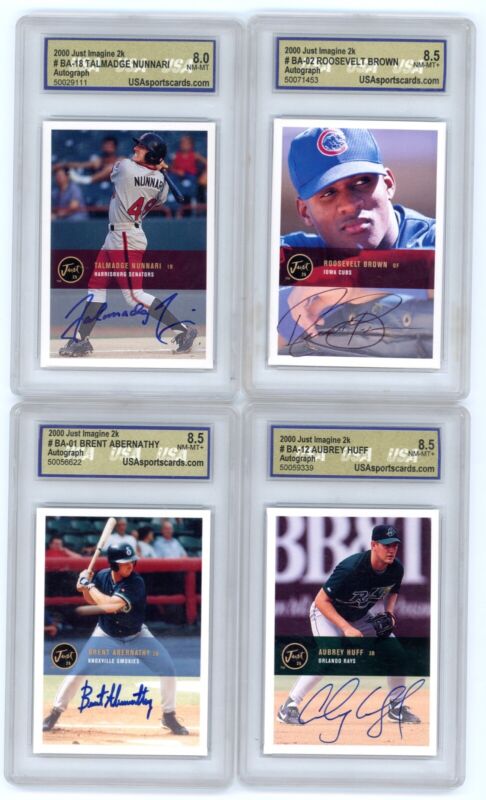 Lot of 4 2000 Just Imagine Autographed Cards in USAsportscard slabs