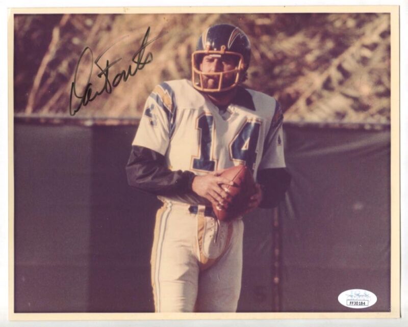 Dan Fouts Chargers 8X10 Signed Vintage Style Photo with JSA Certification