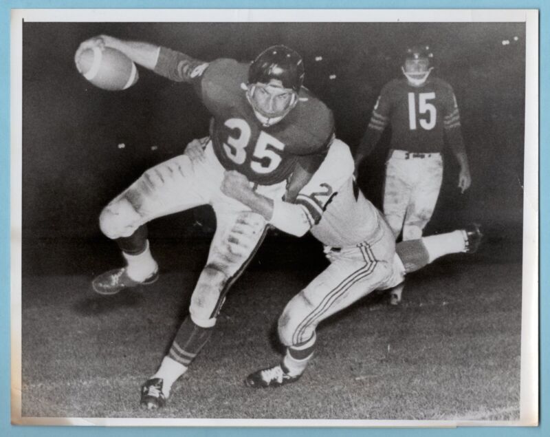 9/12/59 NY Giants Chicago Bears Armed Forces Benefit 8x10 Original Press Photo