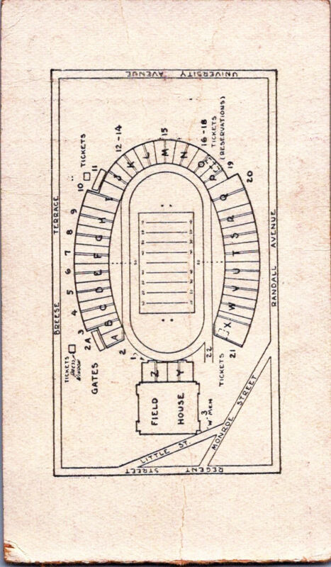 Oct. 28, 1950 Northwestern vs. Wisconsin Ticket Stub