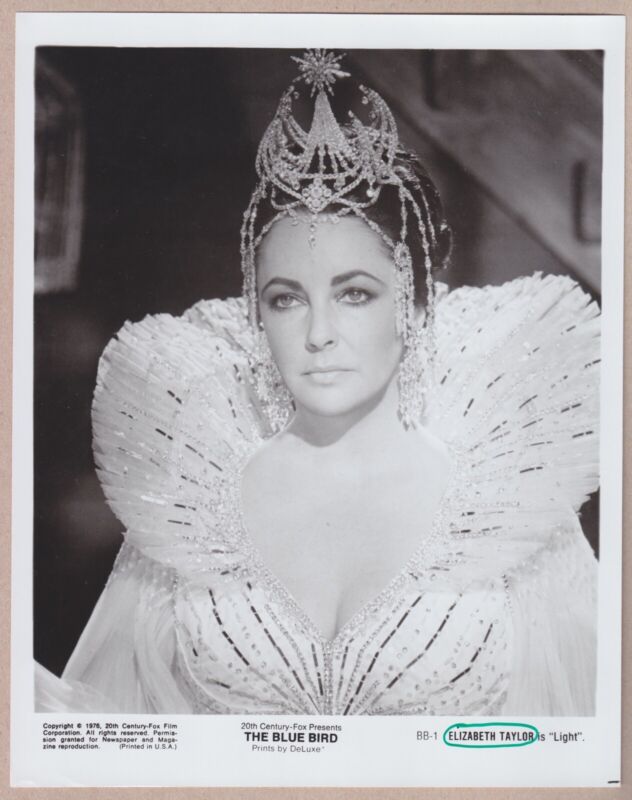 Elizabeth Taylor “The Blue Bird” 8x10 Original WirePhoto Press Photo 1976