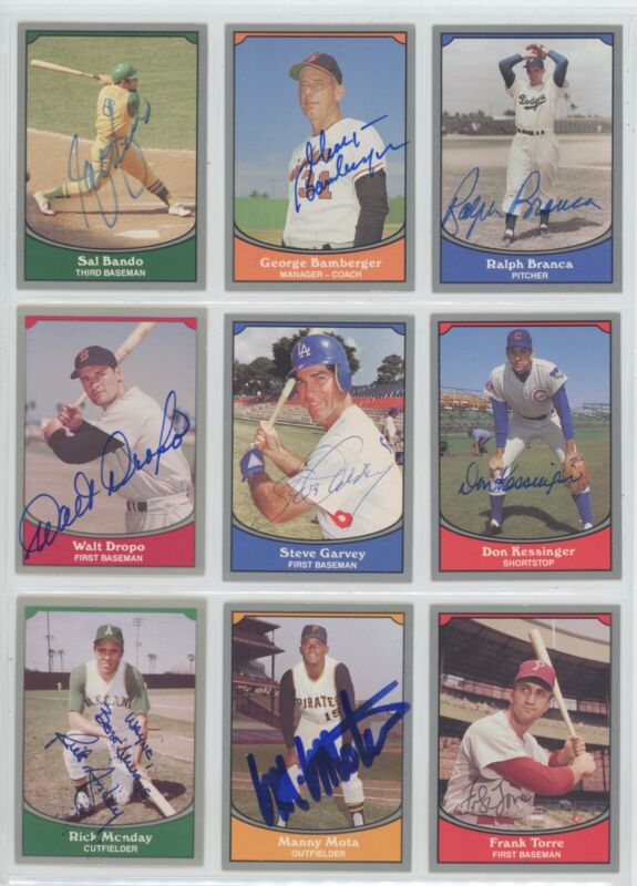 Lot of 18 Diff Signed 1990 Pacific Baseball Legends Cards Auto w B&E Hologram